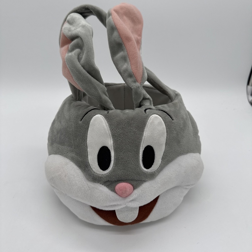 Looney Tunes Bugs Bunny‎ Plush Basket Easter Halloween Candy Bag Stuffed Animal